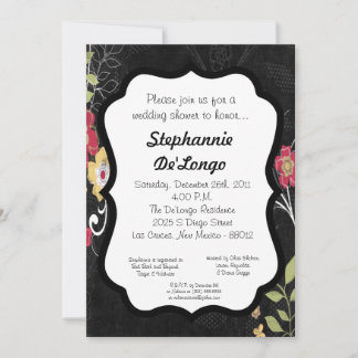 5x7 Floral Frame Invitation