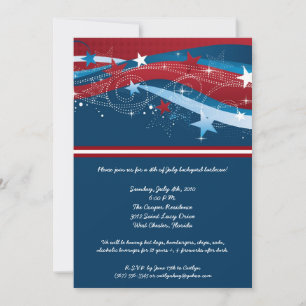 5x7 Fourth 4th of July Party Barbecue Invitation