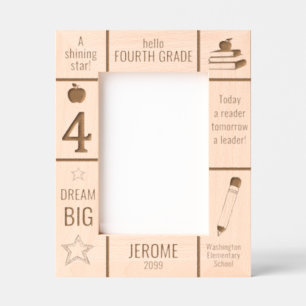 5x7 FOURTH GRADE Elementary School Photo Custom Etched Frames