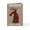 5x7 Funny Oh Deer Buffalo Plaid Burlap Christmas