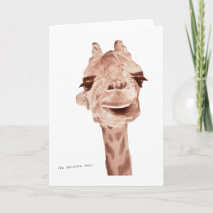 5x7 giraffe card