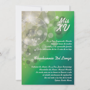 5x7 Glitz Glimmer Quinceanera Birthday Invitation