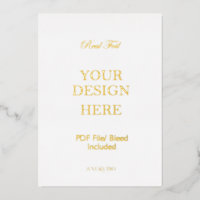5x7" Gold Foil Invitation Card Printing