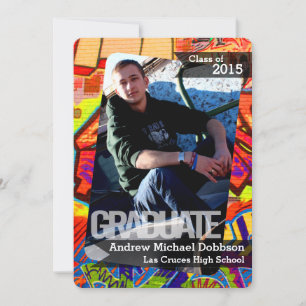 5x7 Graffiti Paint Air Brush Senior Announcement