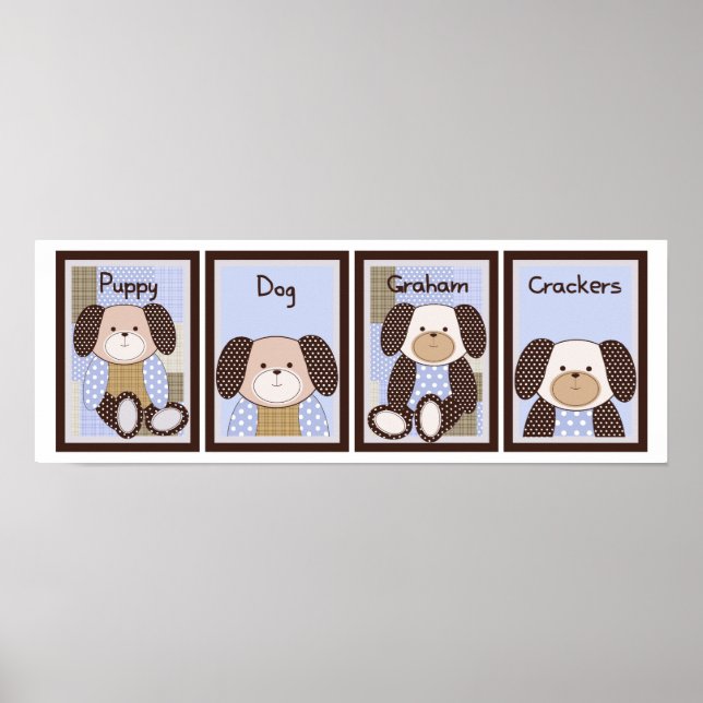 5x7 Graham Crackers Baby Bedding Wall Art (Front)