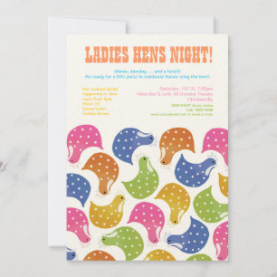 5X7 Hens Night Bachelorette Party Wedding Invite