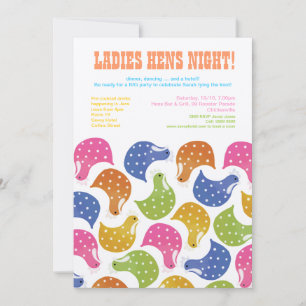 5X7 Hens Night Bachelorette Party Wedding Invite