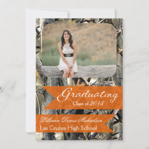 5x7 Hunters Camo Camouflage Senior Announcement