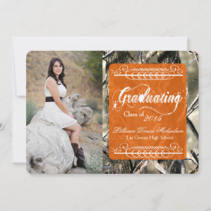 5x7 Hunters Camo Camouflage Senior Announcement