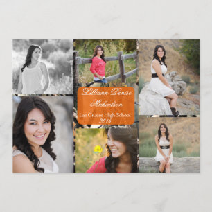 5x7 Hunters Camo Camouflage Senior Announcement