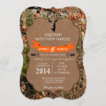 5x7 Hunting Deer Buck Head Camo Wedding Invitation<br><div class="desc">This 5x7 Sized beautiful wedding invitation is both elegant and chic. It's printed on elegant 90lb linen cover weight paper has a beautiful textural surface of embossed laid lines. Perfect for your most formal invitations and event announcements. These come with standard white envelopes. We have an entire line devoted to...</div>