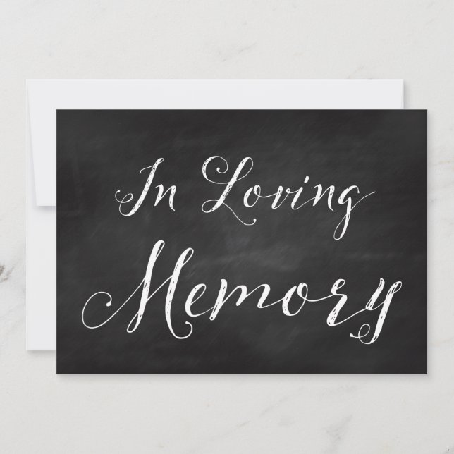 5x7 In Loving Memory Sign for Wedding (Front)