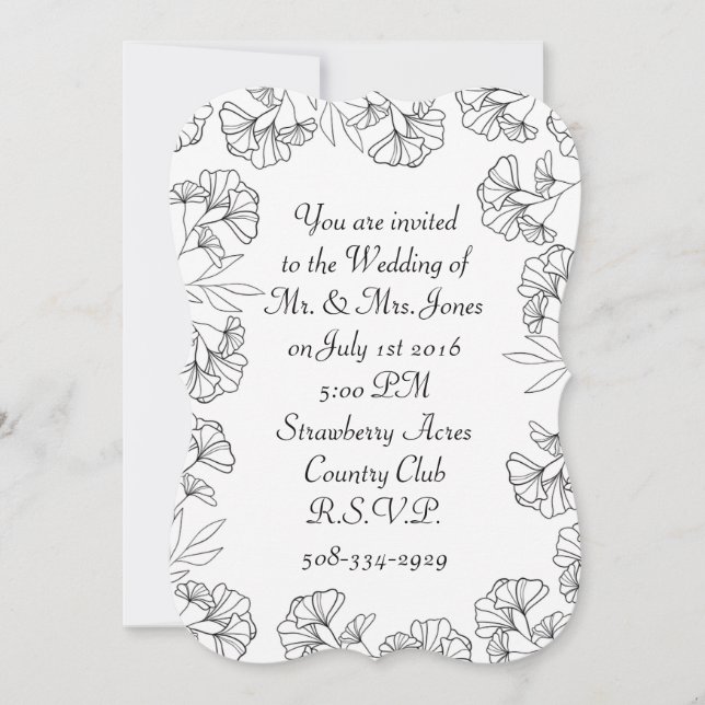 5x7 Invitation Bracket (Front)