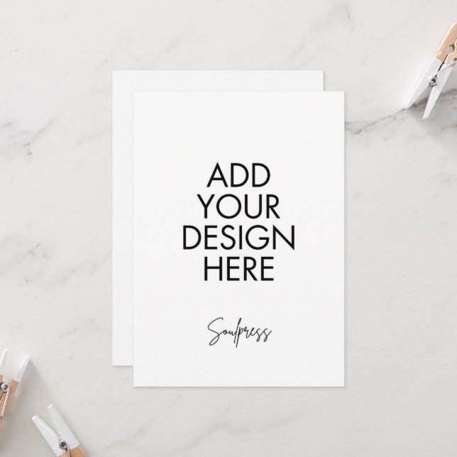 5x7" Invitation Card Custom Print (Front/Back In Situ)