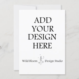 5x7" Invitation Cards Custom Print