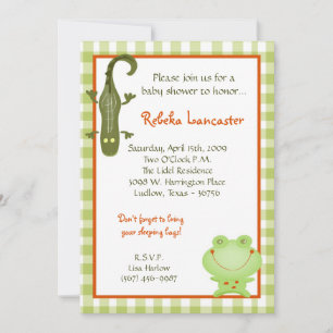 5x7 Invite - Swamp Buddies Birthday Invitation