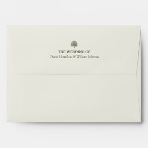 5x7 Ivory & Gold Address Panel Wedding Envelope
