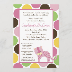 5x7 Jungle Queen Tiger Baby Shower Invitation