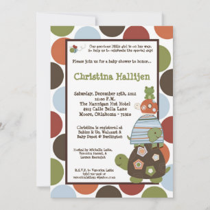 5x7 Laguna Beach Turtle Baby Shower Invitation