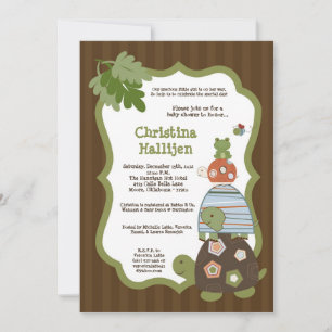5x7 Laguna Beach Turtle Baby Shower Invitation
