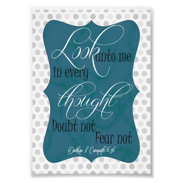 5x7 LDS Inspirational Quote Photo Print (Front)