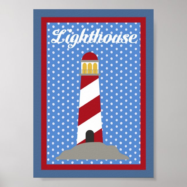 5X7 Lighthouse Nautical Wall Art (Front)