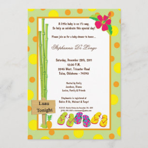 5x7 Luau Baby Shower Invitation