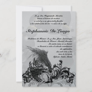 5x7 Masquerade Quinceanera Birthday Invitation