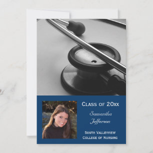 5x7 Medical School Nursing Photo Graduation Invite