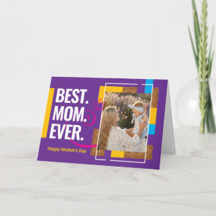 5x7" Modern Custom Photo Mother's Day Card for Mum