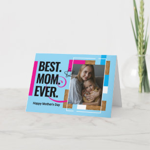 5x7" Modern Custom Photo Mother's Day Card for Mum