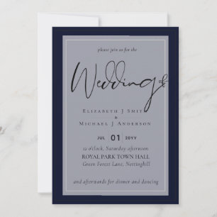 5x7 Modern Script Overlay Budget Wedding Invites