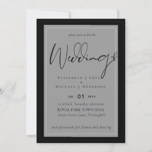 5x7 Modern Script Overlay Budget Wedding Invites