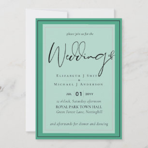 5x7 Modern Script Overlay Budget Wedding Invites