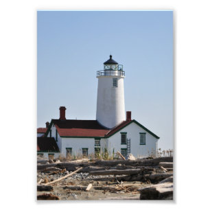 5X7 New Dungeness Spit Lighthouse at Sequim, WA Photo Print