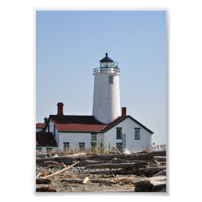 5X7 New Dungeness Spit Lighthouse at Sequim, WA Photo Print (Front)