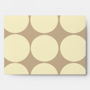 5x7 Nojo Polk-a-dot Outside Brown Inside Envelope