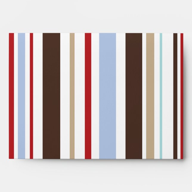 5x7 Nojo Stripe Outside Red Inside Envelope (Front)