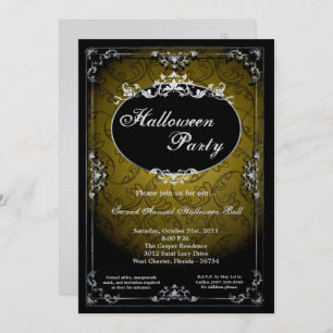 5x7 Pendant Broach Halloween Party Invitation
