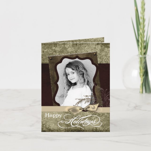 5x7 Personalised FOLDING PHOTO Christmas Card (Front)