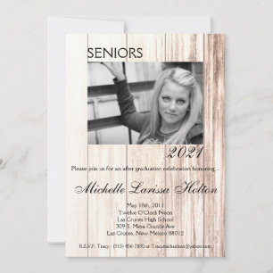 5x7 Photo Graduation Party Invitation boots countr