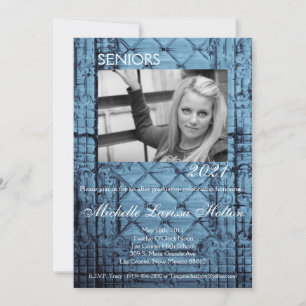 5x7 Photo Graduation Party Invitation Rustic Tin P