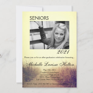 5x7 Photo Graduation Party Invitation Sunrise Path