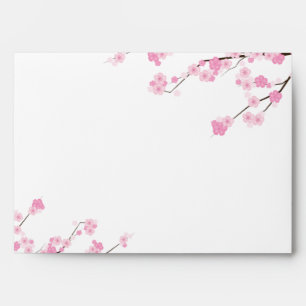 5x7 Pink Cherry Blossom Branch Envelopes