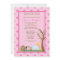 5x7 Pink Jungle Safari Zoo Baby Shower Invitation