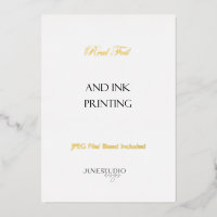 5x7" Real Foil and Ink Invitation Card Printing