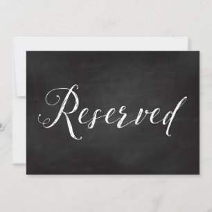 5x7 Reserved Seating / Table Wedding Sign Invitation