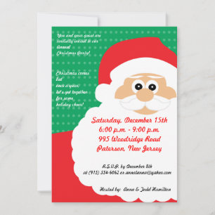5x7 Santas Beard Chirstmas Invitation