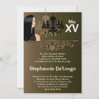 5x7 Sassy Girl Quinceanera Birthday Invitation