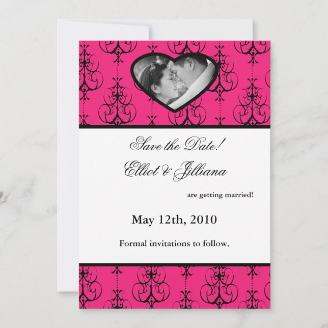 5x7 Save the Date Photo Engagement Announcement (Front)